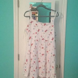 Plus size white floral sundress